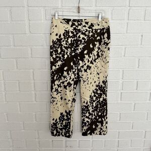 Banana Republic Dress Pants All Over Print Womens Size 4 Floral Beige Brown